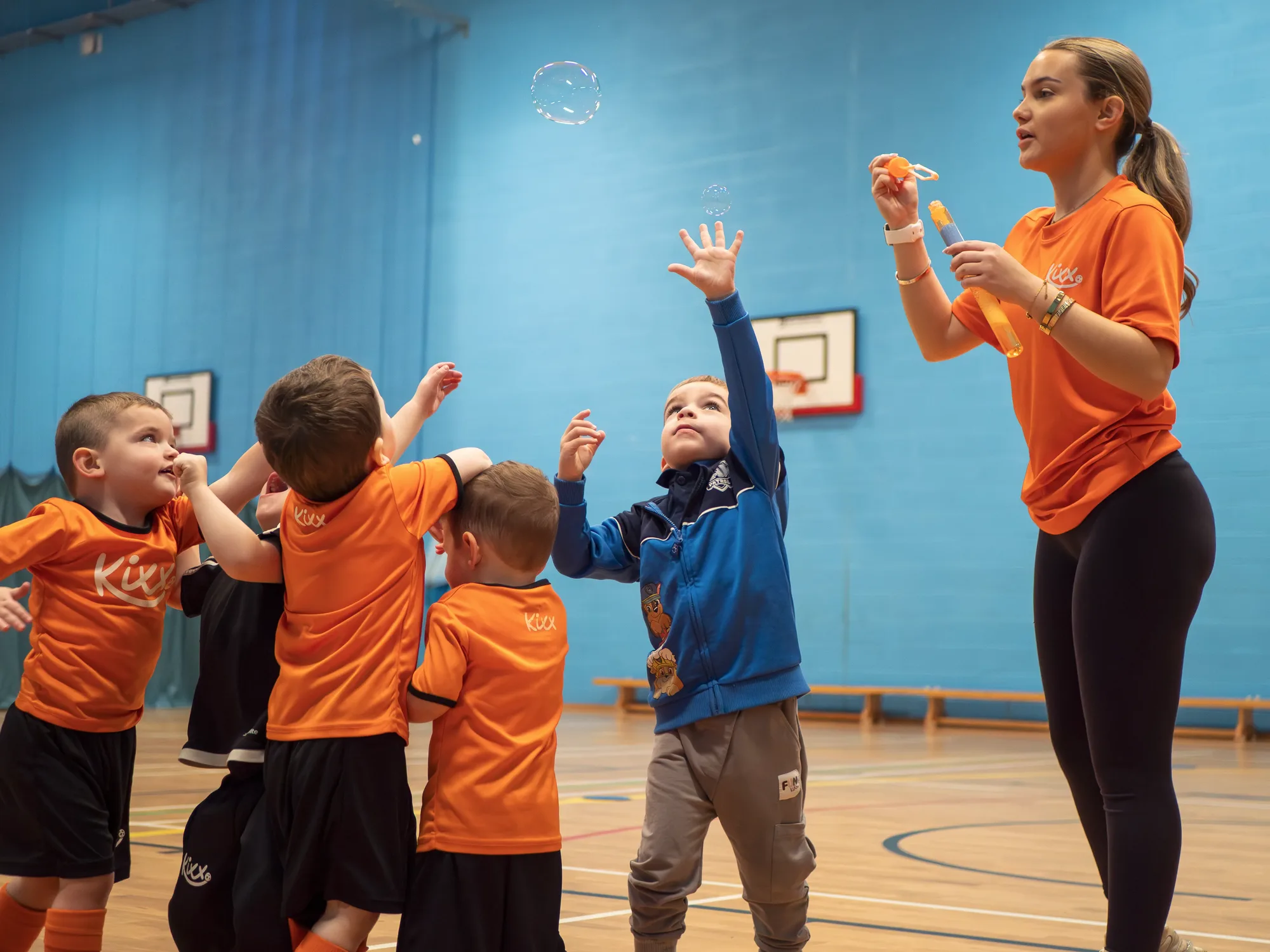 Children at Kixx football academy