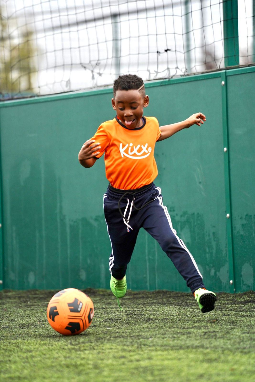 kids playing football