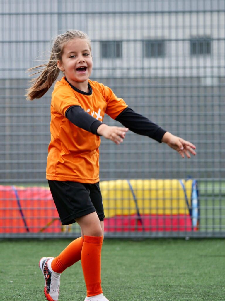 Image of young girl at Kixx - football lessons for beginners blog
