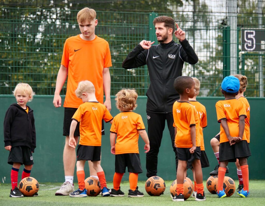 Image of coaches and kids at Kixx Franchise for - how to run a football academy blog