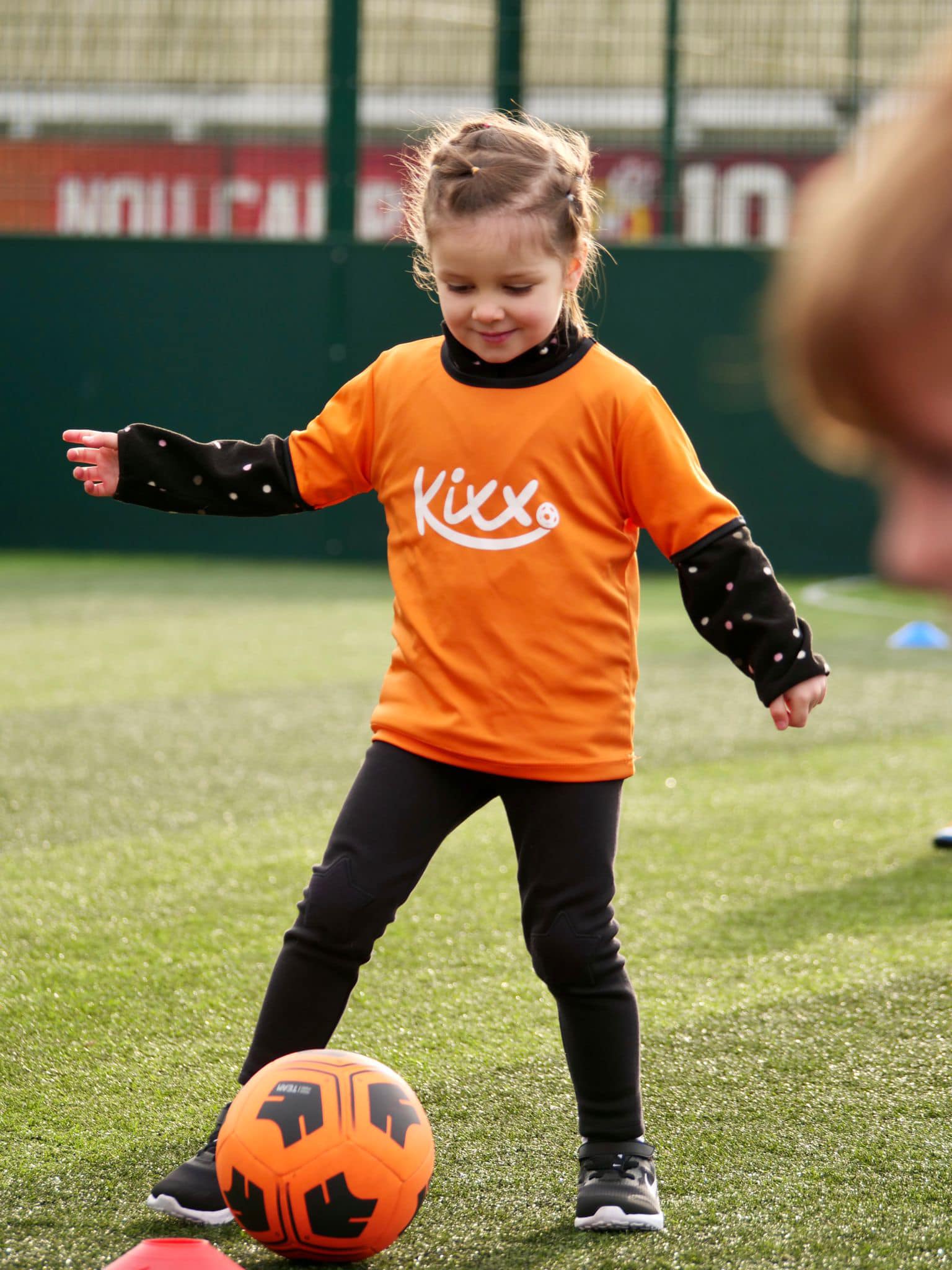 girl in Kixx football lessons for 5 year olds